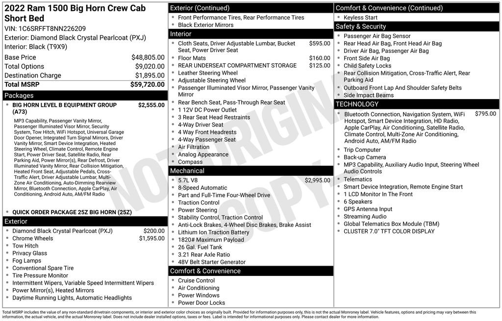 ram ram 1500 pickup 2022 1C6SRFFT8NN226209 image ram ram 1500 pickup 2022 1C6SRFFT8NN226209 image
